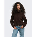 JDY Zelina 2 way zip strikcardigan - Chocolate Torte