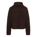 JDY Zelina 2 way zip strikcardigan - Chocolate Torte