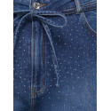 ONLY CARMAKOMA Gianna rhinestone straight denim jeans - Dark Blue Denim