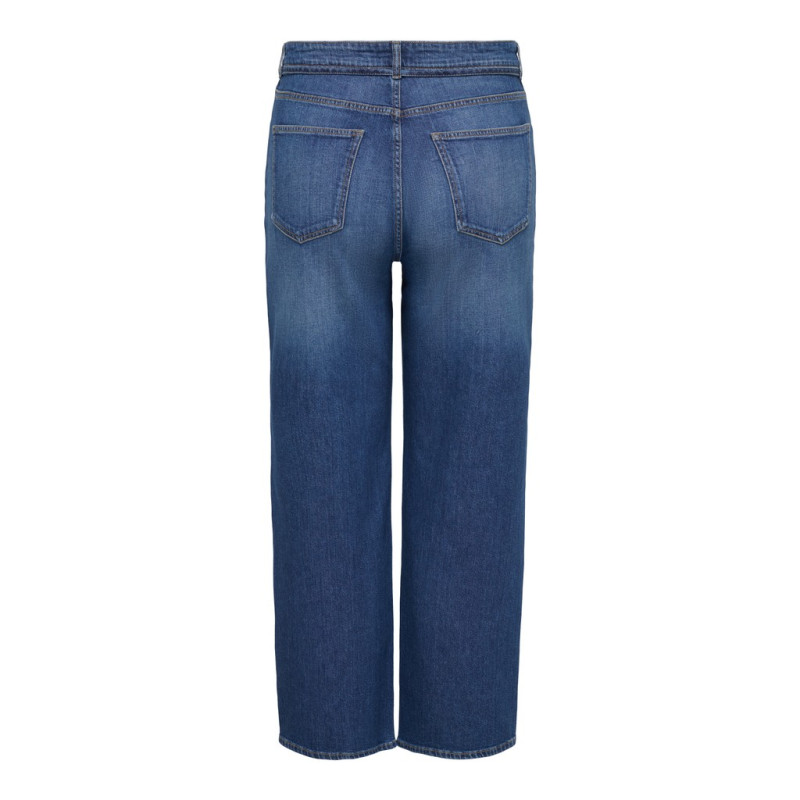 ONLY CARMAKOMA Gianna rhinestone straight denim jeans - Dark Blue Denim
