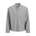 JACK & JONES Austin clean check skjorte - Odyssey Gray / Print