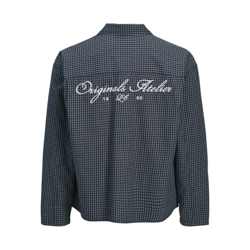 JACK & JONES Austin clean check skjorte - Sky Captain / Print