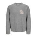 JACK & JONES JUNIOR Frederiksberg striktrøje - Light Grey Melange