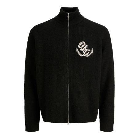 JACK & JONES Frederiksberg full zip strik cardigan - Black