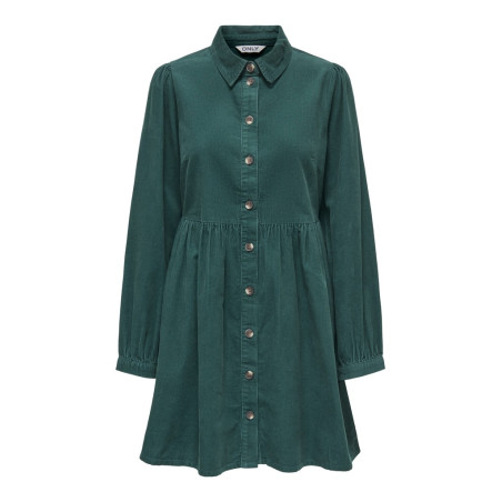 ONLY Nessa button fløjlskjole - Green Gables