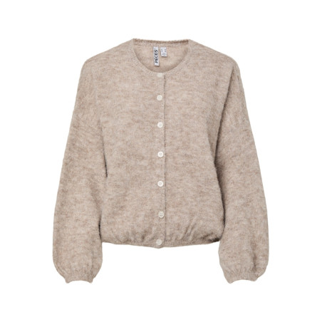 PIECES Allie strikcardigan - Greige / Melange