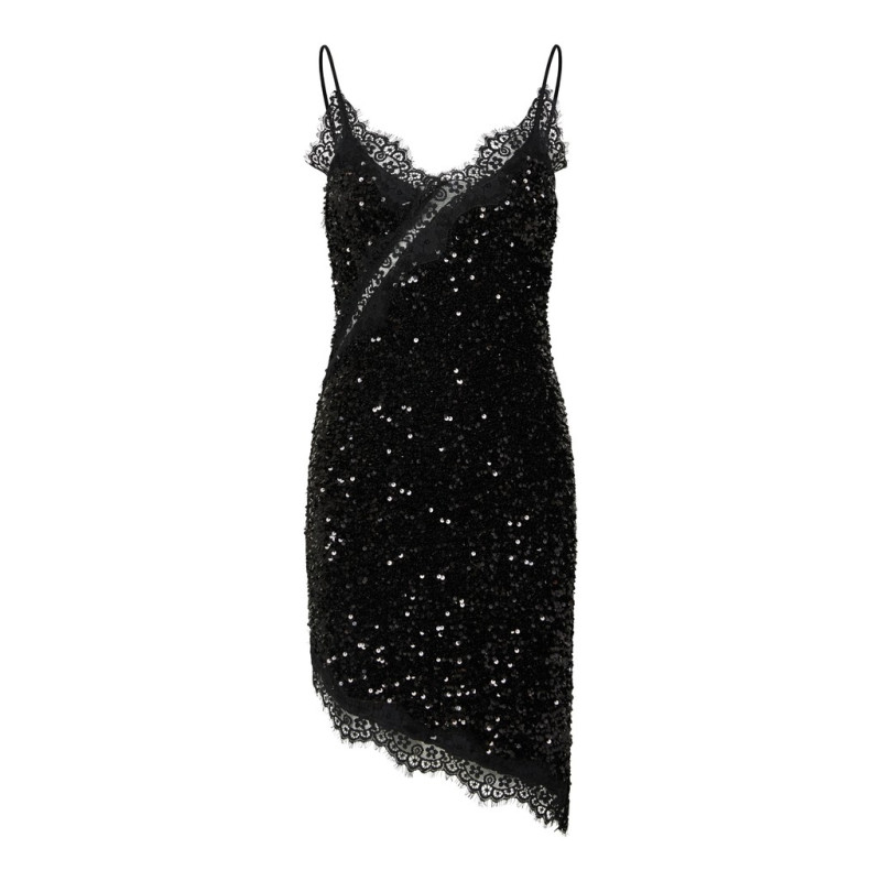 PIECES Kammy strap lace kjole - Black