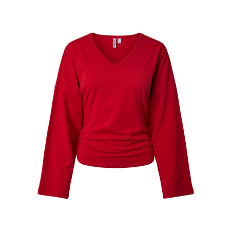 PIECES Alli v-neck langærmet bluse - Adrenaline Rush