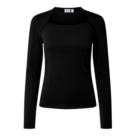 PIECES Ofelia square bluse - Black