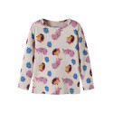 NAME IT MINI Pige - Abesa Børste slim bluse - Peyote Melange