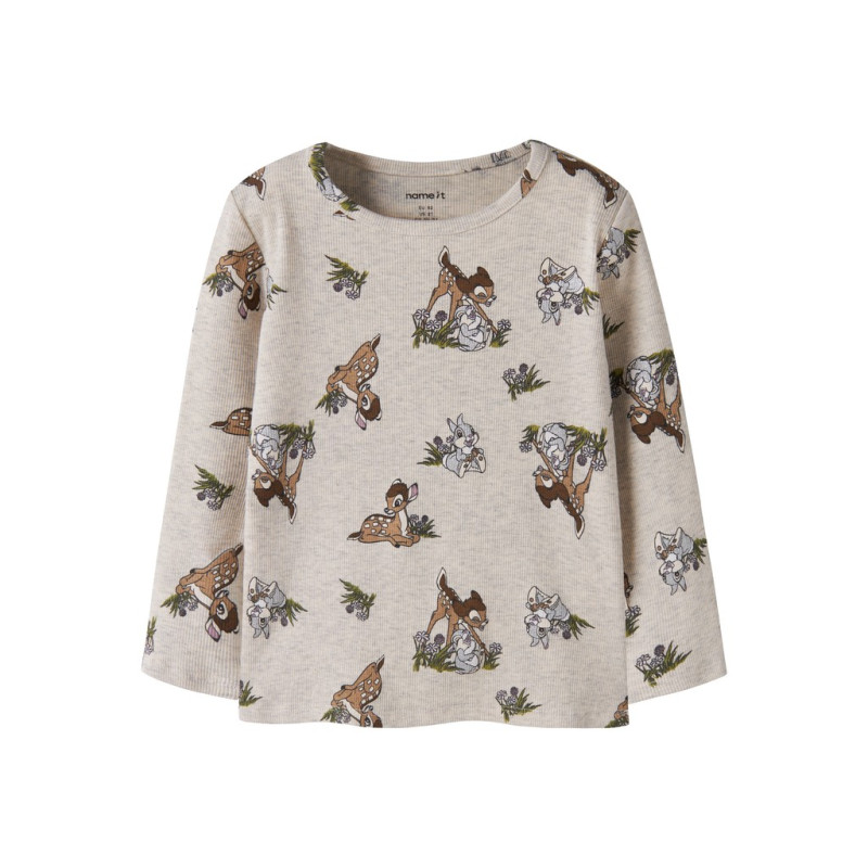 NAME IT MINI Pige - Nonna Bambi bluse - Peyote Melange