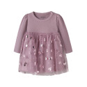 NAME IT BABY Pige - Rosally langærmet kjole - Mauve Shadows