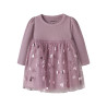 NAME IT BABY Pige - Rosally langærmet kjole - Mauve Shadows