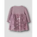 NAME IT BABY Pige - Rosally langærmet kjole - Mauve Shadows