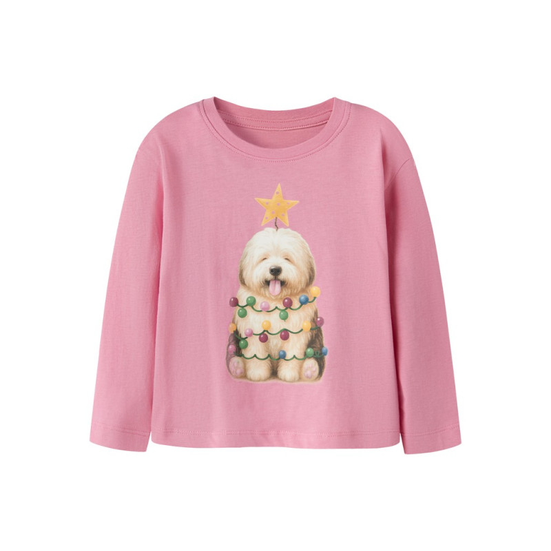 NAME IT MINI Pige - Vosmas langærmet bluse - Wild Rose