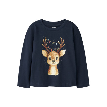 NAME IT MINI Pige - Vosmas langærmet bluse - Navy Blazer