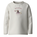NAME IT MINI Pige - Ralinea langærmet bluse - Cloud Dancer