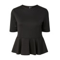 PIECES Alisa peplum top - Black