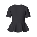 PIECES Alisa peplum top - Black