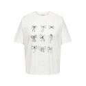ONLY CARMAKOMA Vivvi loose lovely T-shirt - Cloud Dancer