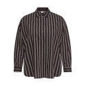 ONLY CARMAKOMA Liah stripe skjorte - Coffee Bean