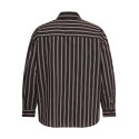 ONLY CARMAKOMA Liah stripe skjorte - Coffee Bean