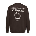 ONLY CARMAKOMA Slow loose print sweatshirt - Coffee Bean
