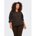 ONLY CARMAKOMA Slow loose print sweatshirt - Coffee Bean