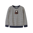NAME IT MINI Dreng - Rafan langærmet sweatshirt - Navy Blazer