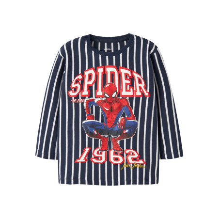 NAME IT MINI Dreng - Once spider langærmet bluse - Navy Blazer