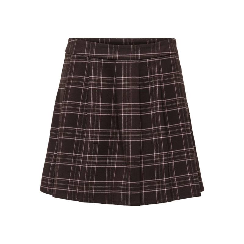 ONLY Wren check kort nederdel - Black