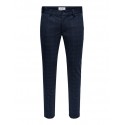 Only & Sons Mark Performance Chino Bukser - CHECKED - Night Sky