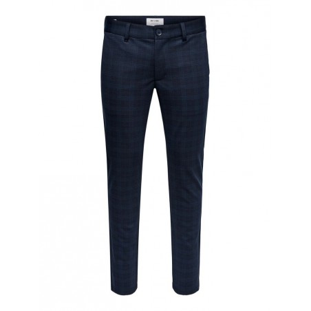 Only & Sons Mark Performance Chino Bukser - CHECKED - Night Sky