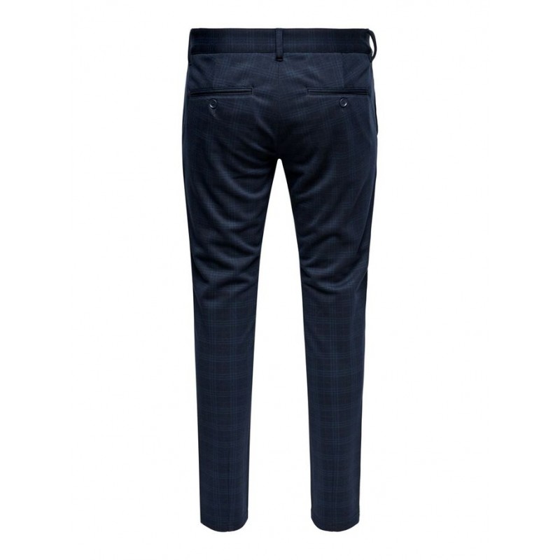 Only & Sons Mark Performance Chino Bukser - CHECKED - Night Sky