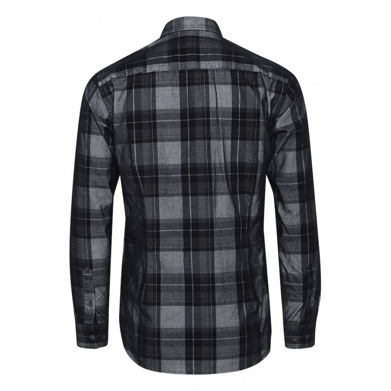 CASUAL FRIDAY Skjorte Med Tern - Mørk Blå