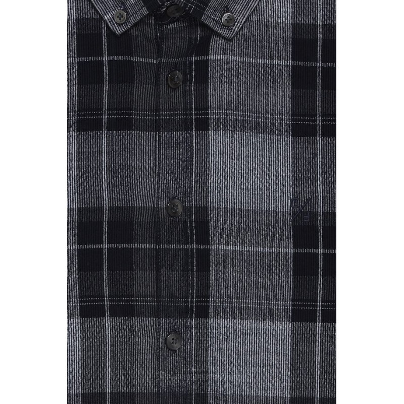 CASUAL FRIDAY Skjorte Med Tern - Mørk Blå