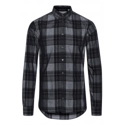 CASUAL FRIDAY Skjorte Med Tern - Mørk Blå