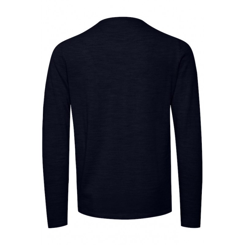 CASUAL FRIDAY KONRAD MERINO PULLOVER - NAVY