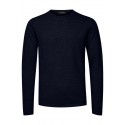 CASUAL FRIDAY KONRAD MERINO PULLOVER - NAVY