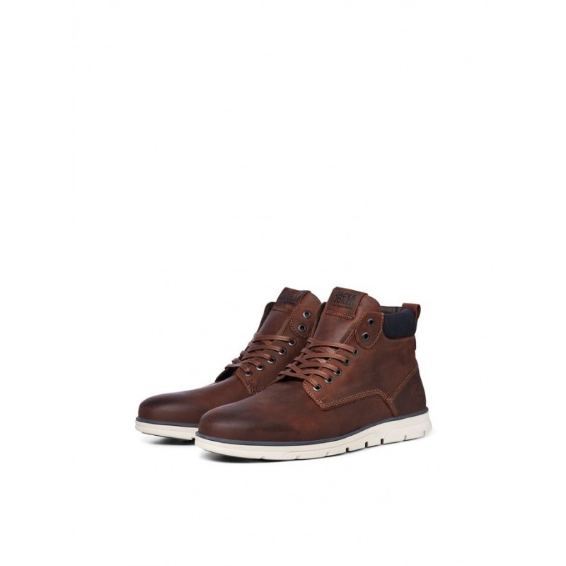 Jack & Jones Junior Okselæder Støvle - Brandy Brown