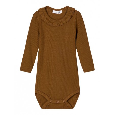 NAME IT BABY NYLVA L/S BODY - MONKS ROBE