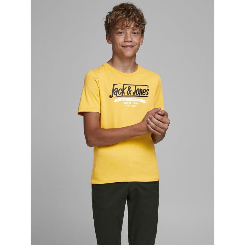 JACK & JONES Junior kortærmet logo T-shirt - Spicy Mustard