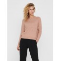 ONLY Lesly Kings L/S Strik Pullover - Misty Rose
