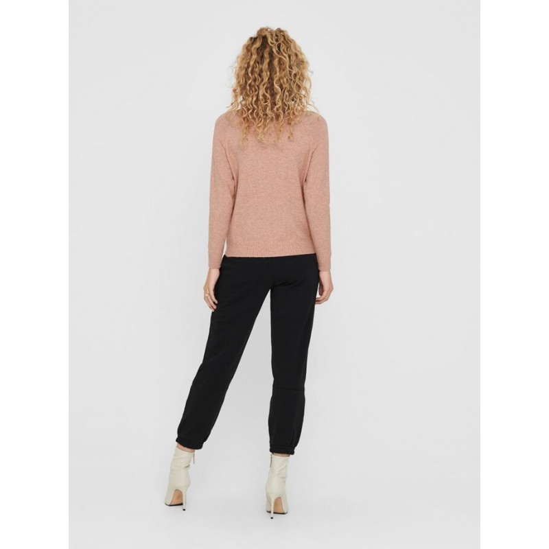 ONLY Lesly Kings L/S Strik Pullover - Misty Rose