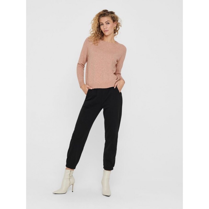 ONLY Lesly Kings L/S Strik Pullover - Misty Rose