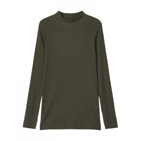 Name It kids Slim Langærmet Rib T-shirt - Climbing Ivy