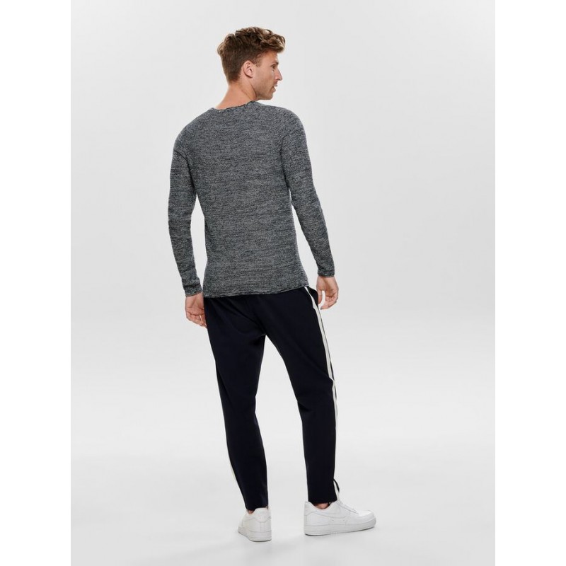 ONLY & SONS Wictor Struktur Pullover - Dress Blues