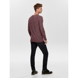ONLY & SONS Struktur Pullover - Zinfandel