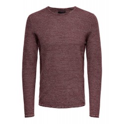 ONLY & SONS Struktur Pullover - Zinfandel