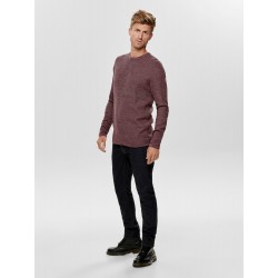 ONLY & SONS Struktur Pullover - Zinfandel